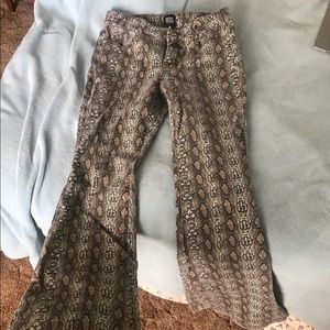 Size 28 Urban Outfitters BDG denim snakeskin flare